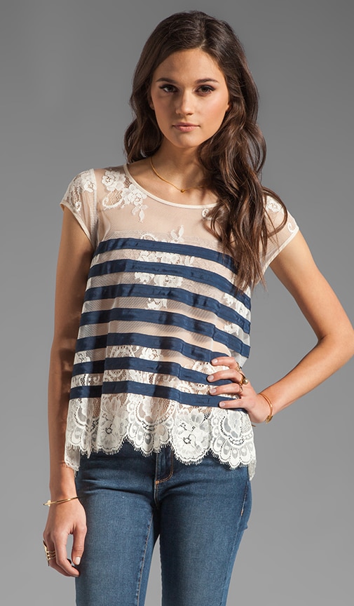 Striped Short Sleeve Top