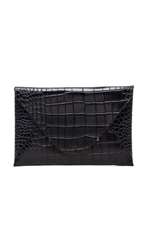 Harlow Crocodile Envelope Clutch