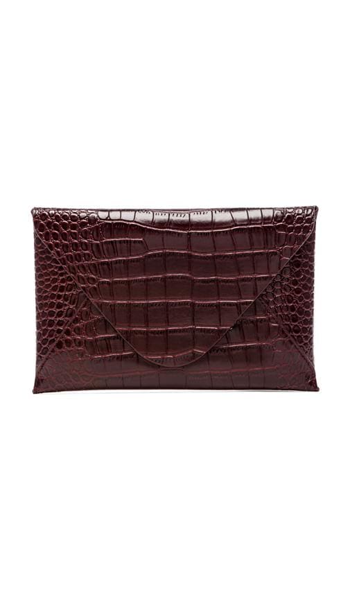 Harlow Crocodile Envelope Clutch