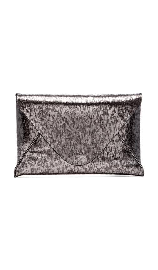 BCBGMAXAZRIA Harlow Signature Envelope Clutch in Silver REVOLVE