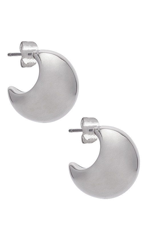 Shop Bracha Jenny Dome Earrings In Silver