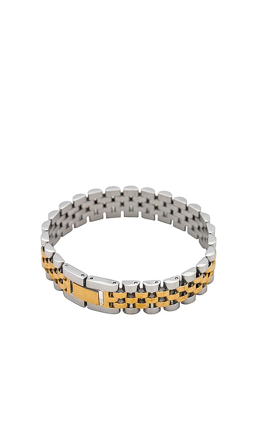 Shop Bracha Rolly Two Tone 2.0 Bracelet In Metallic Gold