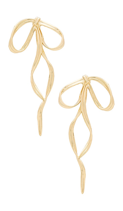 Shop Bracha Grand Bow Earrings In 金色