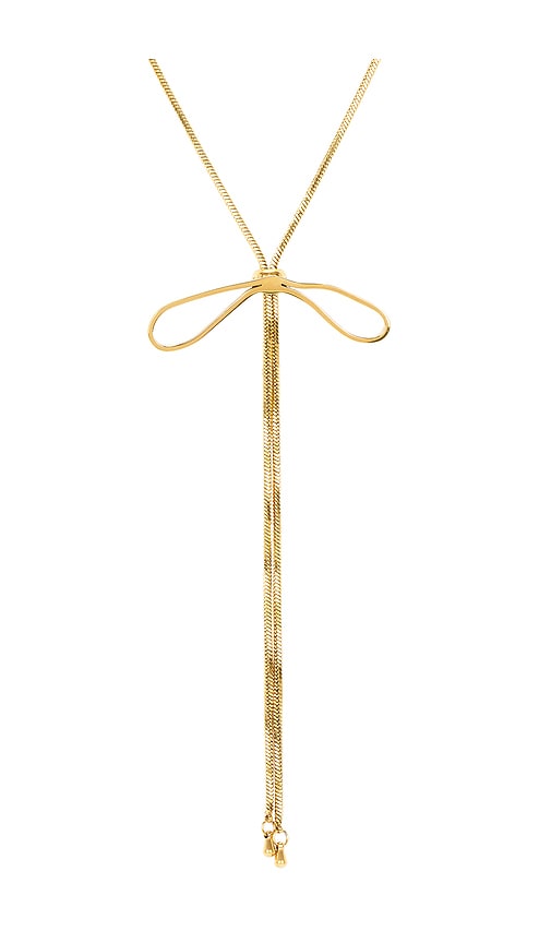 Shop Bracha Lainey Bow Lariat Bolo In 金色