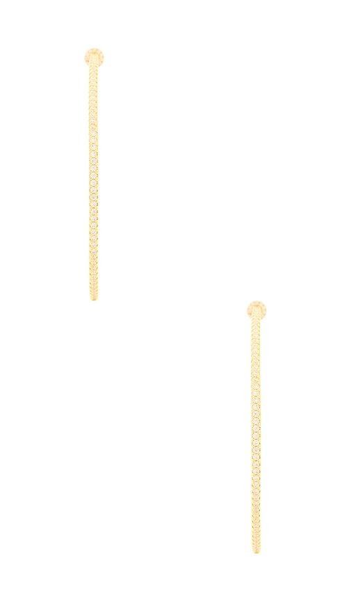  Bracha Wildside Hoops In Metallic Gold. 