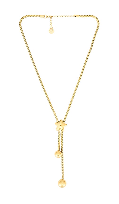 Maven Star Bolo Necklace in Metallic Gold.