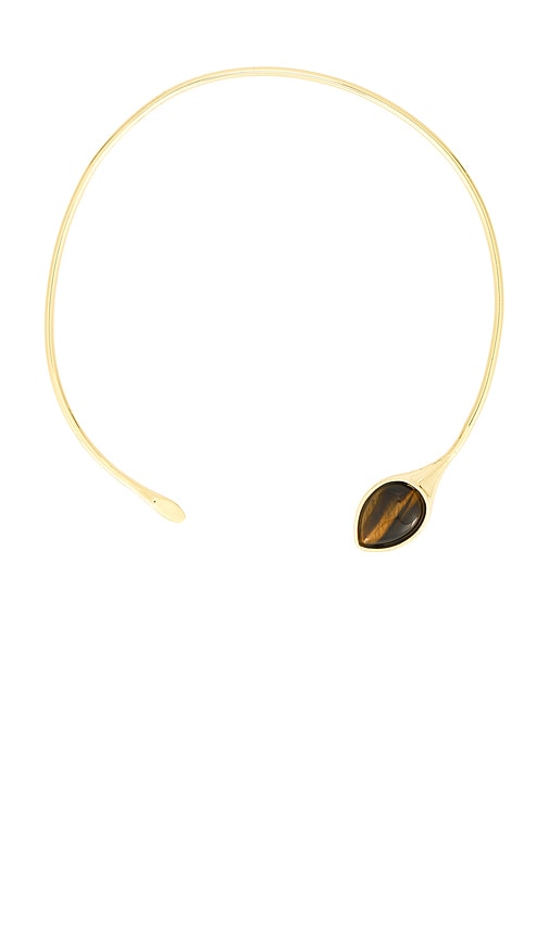 Payton Omega Choker in Metallic Gold.
