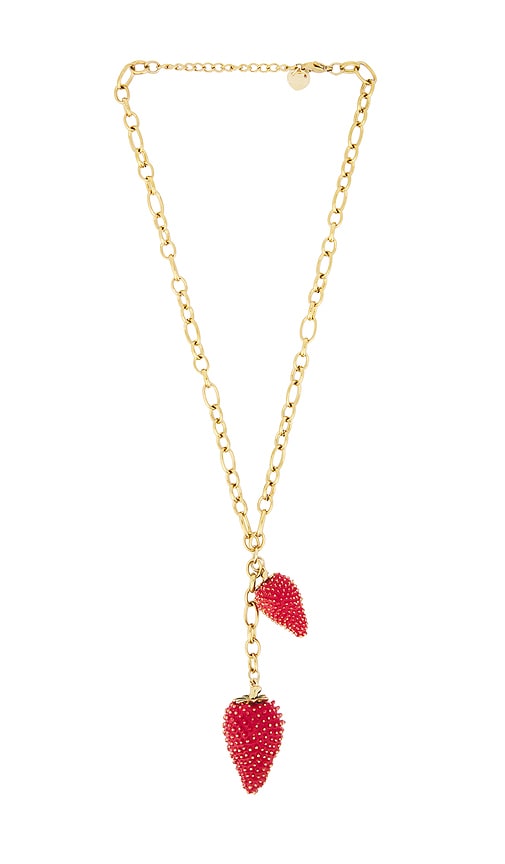 Bracha Strawberry Fields Lariat Necklace In Gold