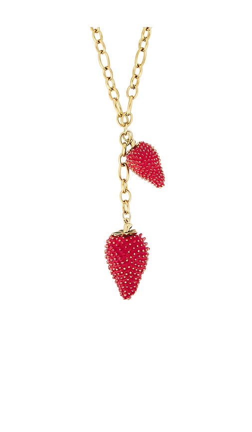 Bracha Strawberry Fields Lariat Necklace In Gold