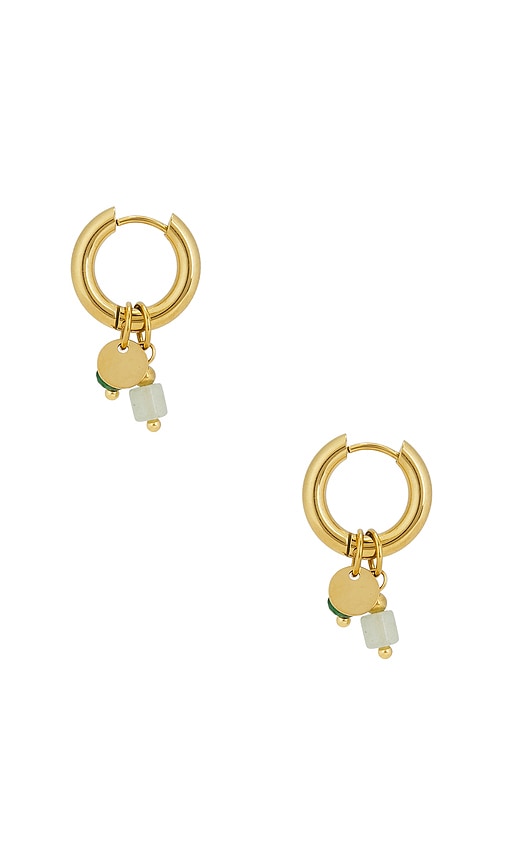 Bracha Sage Hoop Earrings In Multi