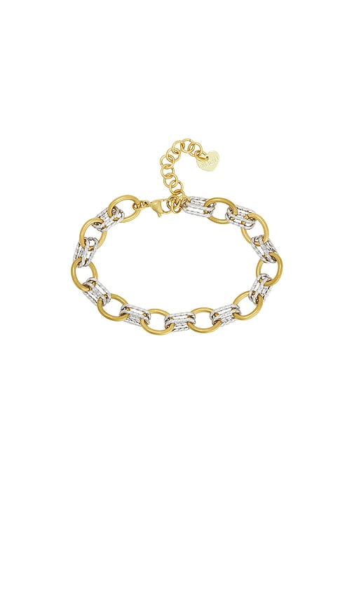  Bracha Mini Roxy Bracelet In Two Tone In Multi. 