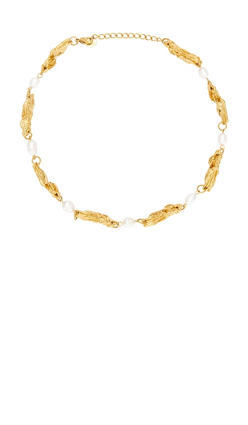 BRACHA Siren Pearl Necklace in Metallic Gold 40$