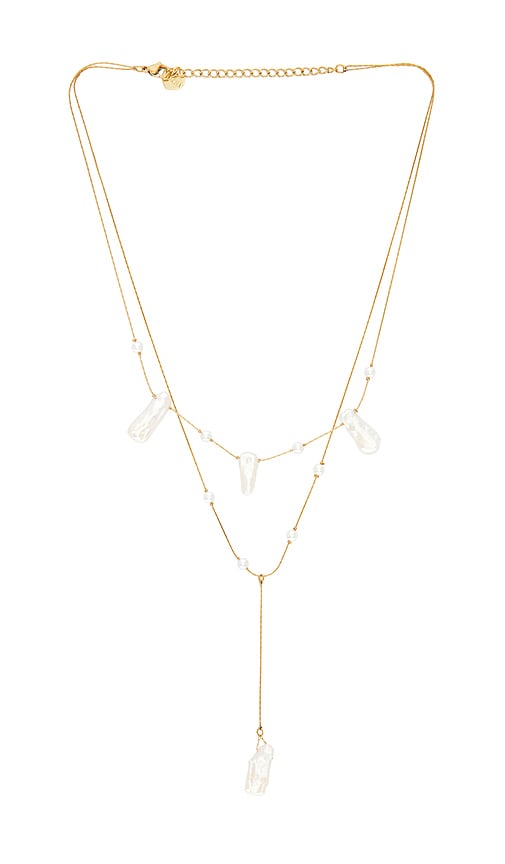 BRACHA Pearl Bay Necklace in Metallic Gold.