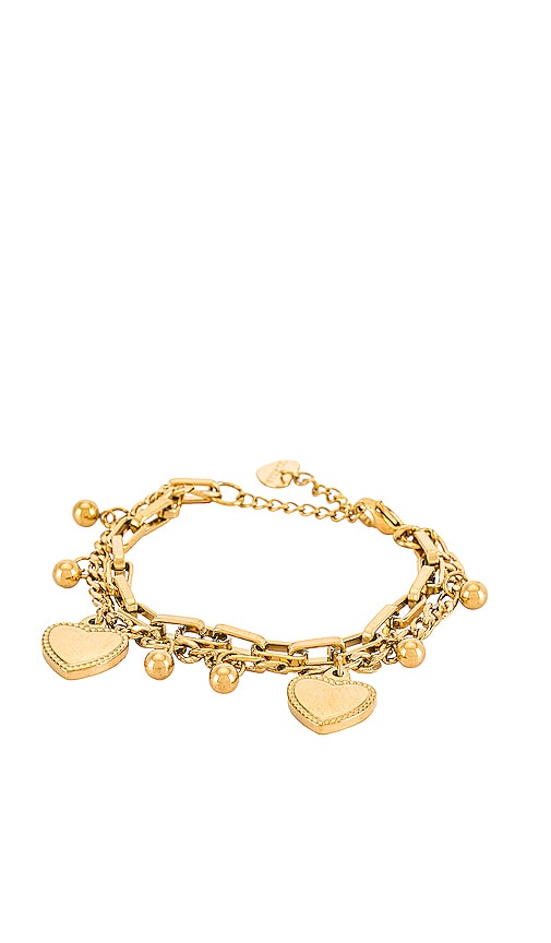 Bracha Juliet Heart Bracelet in Gold