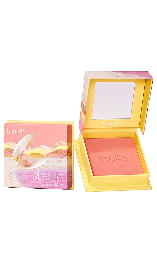 Product image of Benefit Cosmetics WANDERful World Silky-Soft Powder Blush in Shellie Shimmer Finish. Click to view full details