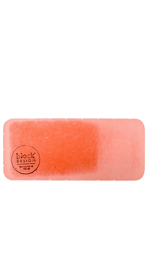  Block Design Tile Oblong Tray In Pink. 
