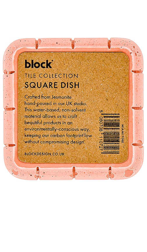  Block Design Eckige Fliese Tile Square Dish In Pink. 