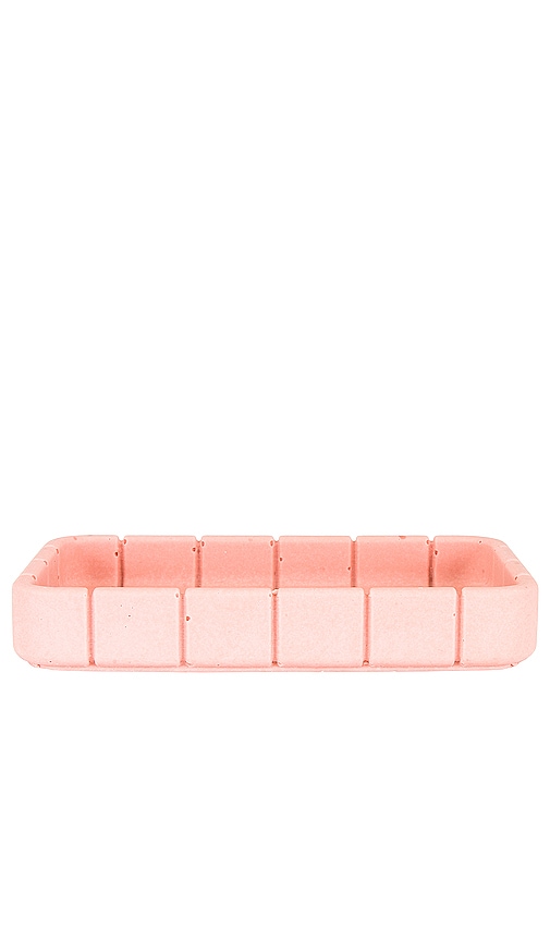 Shop Block Design Tile Soap Dish In Miami Pink