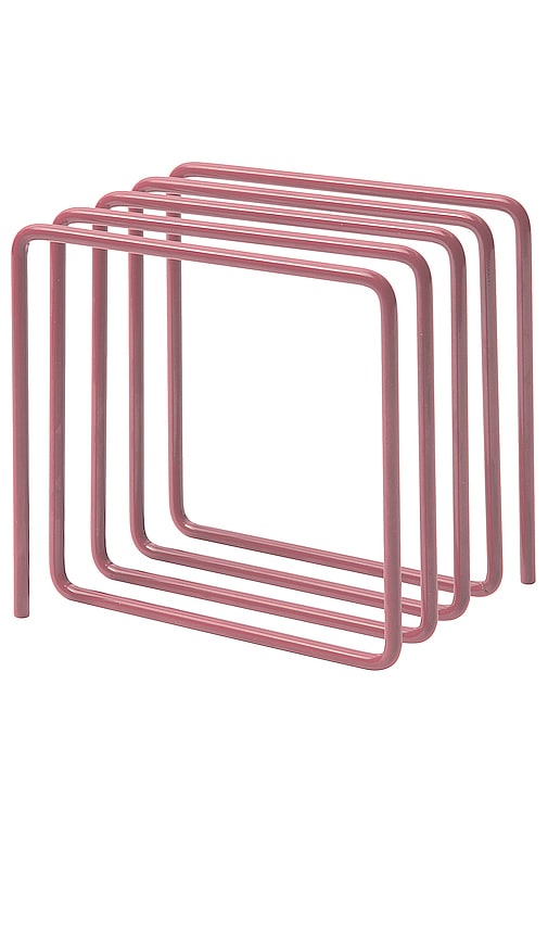 Block Design Magazine Rack in Pink