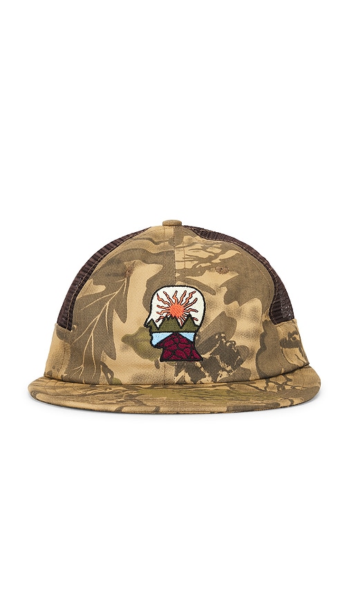 Brain Dead Mesh Panel Logohead Hat In Multi