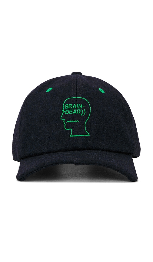 Brain Dead Batwing Logohead Flannel Hat In Black