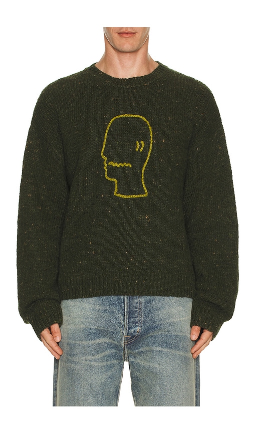 Brain Dead Logohead Alpaca Crewneck Sweater