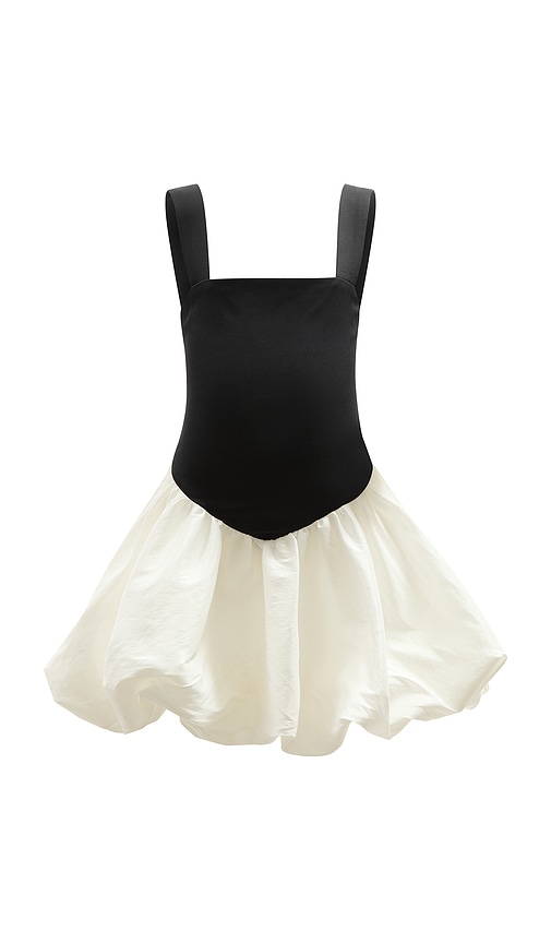 Vega Mini Bubble Dress in Black,White. - size 7 (also in 4, 5, 6)