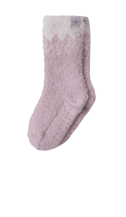Barefoot Dreams Toddler Fair Isle Sock In Pink