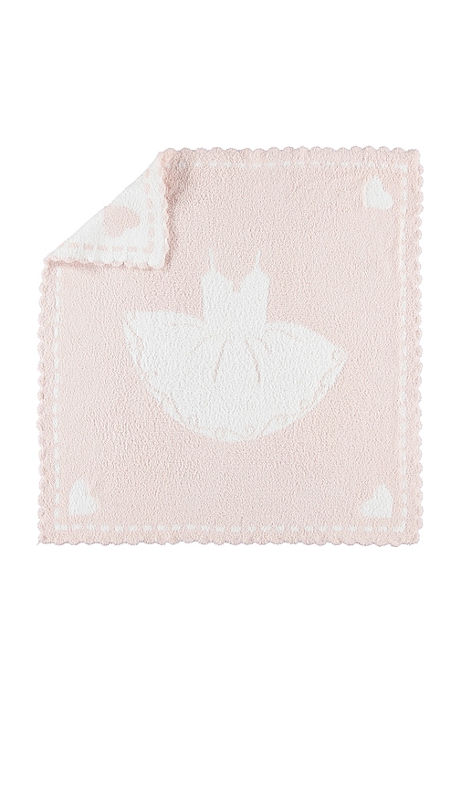 Barefoot Dreams Cozychic Scalloped Baby Receiving Blanket in Pink