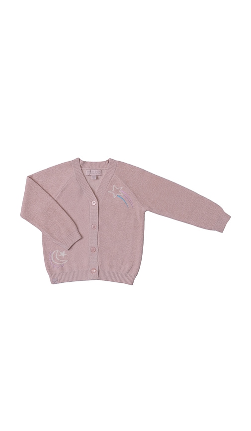 Barefoot Dreams Toddler Space Star Adventure Cardi In Pink