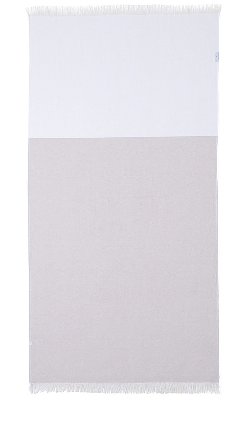 Barefoot Dreams Colorblock Organic Cotton Oversized Towel In Neutral