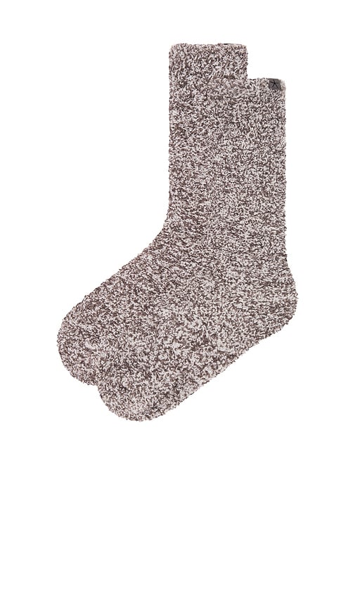 Shop Barefoot Dreams Cozychic Heathered Socks In Charcoal & White