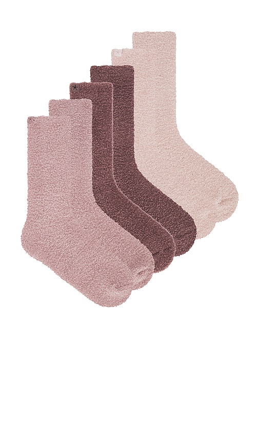 Shop Barefoot Dreams Cozychic 3 Pair Sock Set In Agate Multi