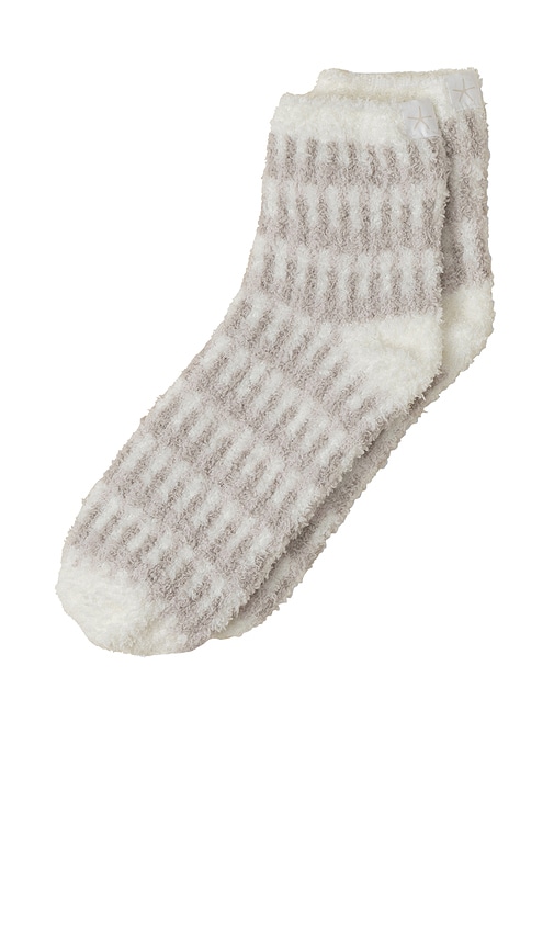 Shop Barefoot Dreams Cozychic Stripe Geo Tennis Socks In 混珍珠色