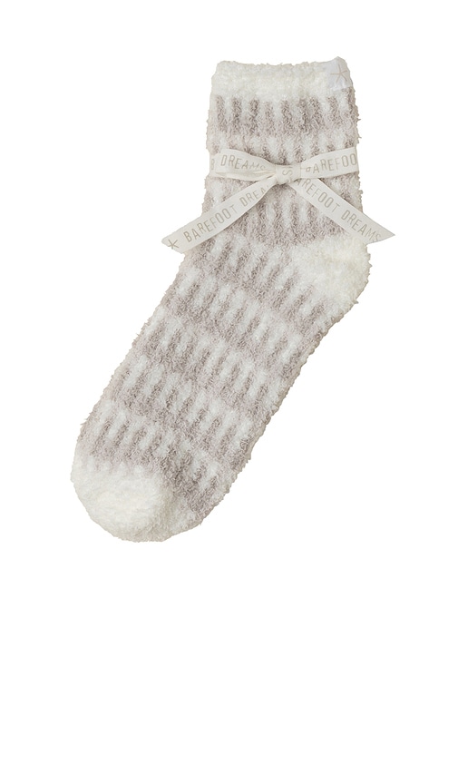 Shop Barefoot Dreams Cozychic Stripe Geo Tennis Socks In 混珍珠色