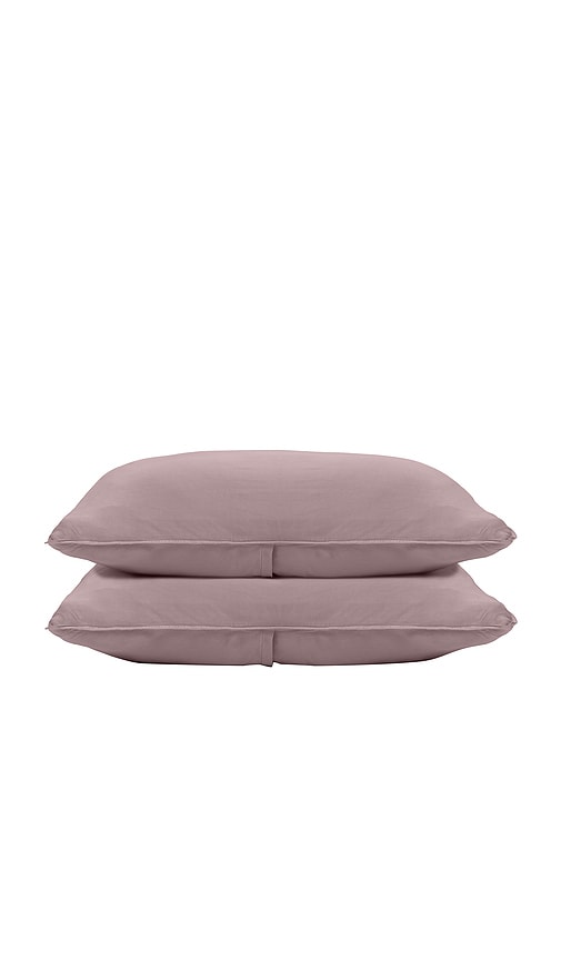 Barefoot Dreams Standard Washed Bamboo Fitted Pillowcase Set In Pink