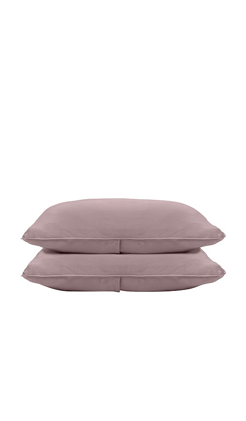  Barefoot Dreams Conjunto De Funda De Almohada Washed Bamboo Fitted Pillowcase Set En Color Mauve Talla All . 