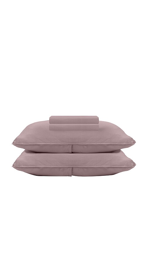 Barefoot Dreams King Washed Bamboo Sheet Set In Pink