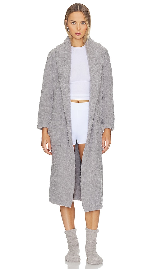 Barefoot Dreams Cozychic Adult Robe In Dove Gray