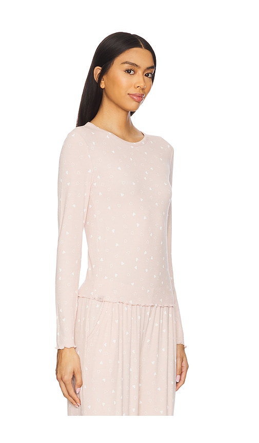 BAREFOOT DREAMS ULTRA SOFT RIB LETTUCE HEM LONG SLEEVE SHIRT