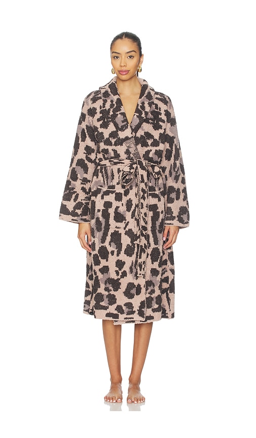 Barefoot Dreams Cozychic Exploded Leopard Robe In Multi