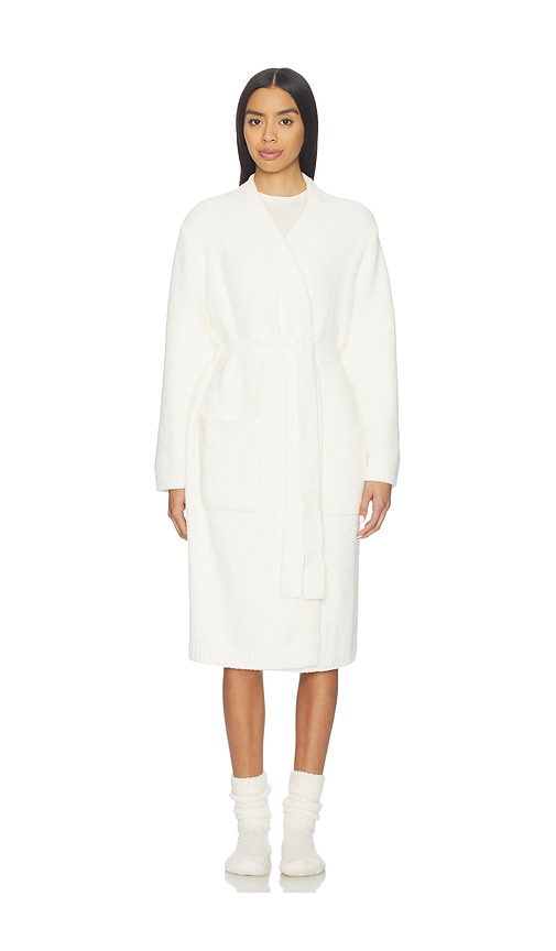 Barefoot Dreams Cozychic Luxe Robe With Rib Detail In Multi