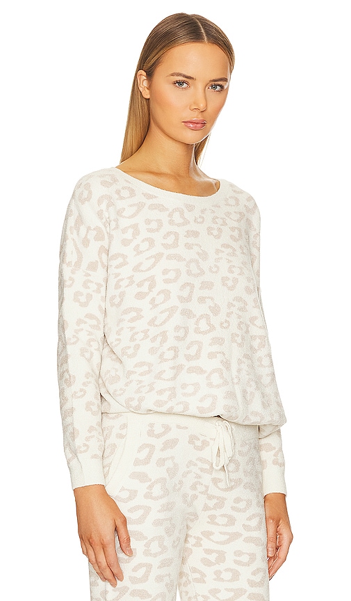 Shop Barefoot Dreams Cozychic Ultra Lite Slouchy Pullover In Cream & Stone