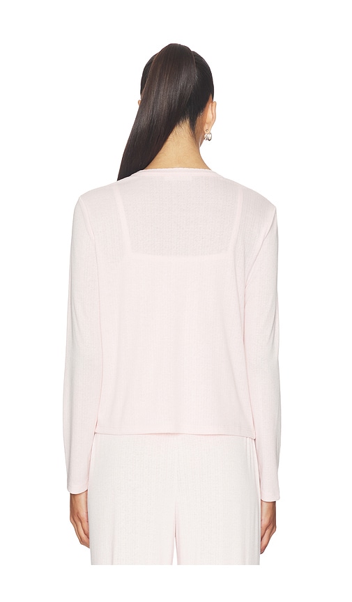  Barefoot Dreams Cárdigan Pointelle Rib Cardigan With Scallop Trim En Color Rosado Talla M  (también En S, Xl, Xs). 