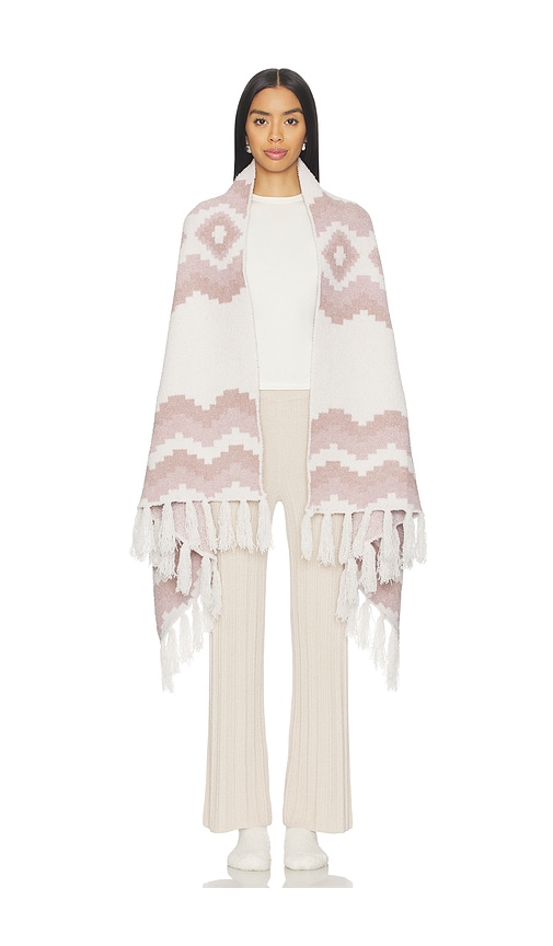 Barefoot Dreams Cozychic Mosaic Wrap In White