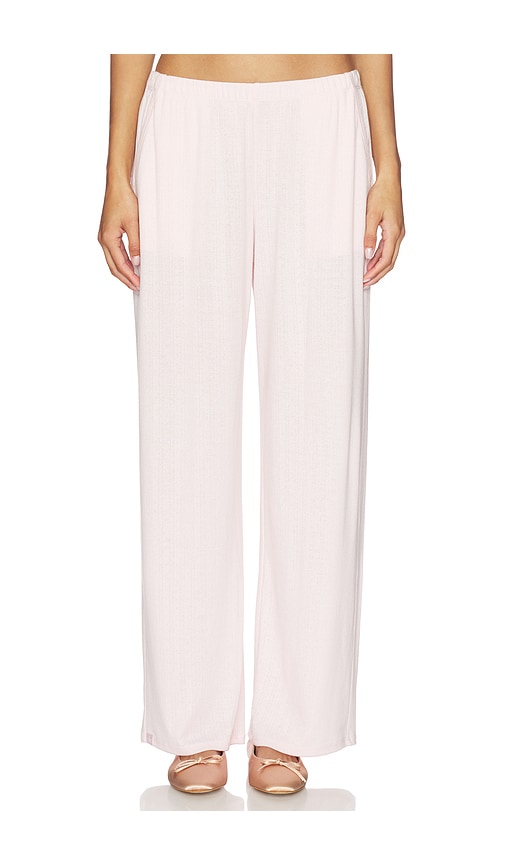 Barefoot Dreams Pointelle Rib Pant With Scallop Trim