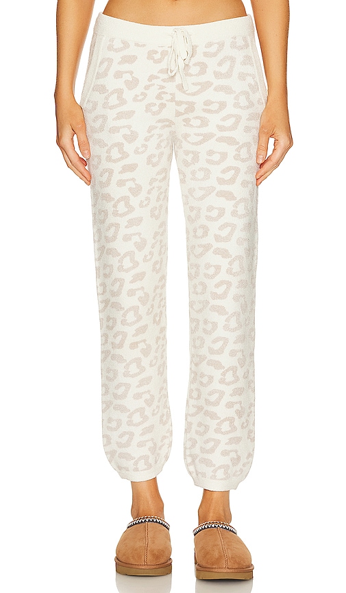 Barefoot Dreams Cozychic Ultra Lite Track Pant In Cream & Stone