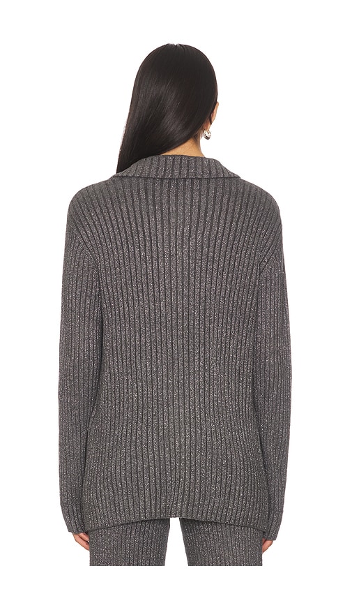  Barefoot Dreams Ccul Lurex-ripp-hemd Mit Knopfleiste Vorne Ccul Lurex Rib Button Front Shirt In Charcoal. Größe Xs. Also In S, M, Xl. 
