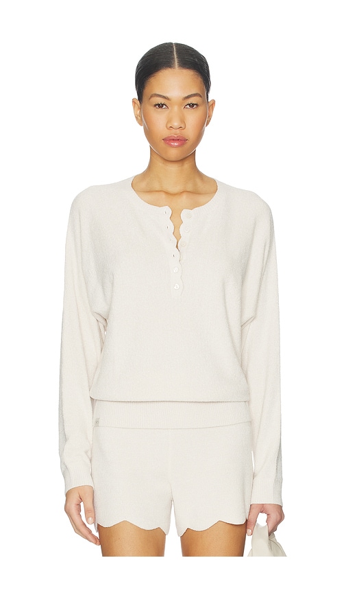 Barefoot Dreams CozyChic Ultra Lite Scallop Dolman Henley Top