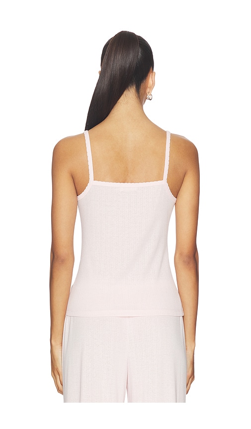  Barefoot Dreams Trägertop Pointelle Rib Tank With Scallop Trim In Pink. Größe S. Also In Xs, M, L, Xl. 